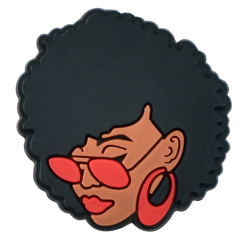 Wholesale  Random 100pcs  Black Girl Cartoon Ballpoint Pen Handmade Beads